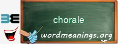 WordMeaning blackboard for chorale